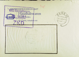 Fern-Brief Mit ZKD-Kastenstempel "GHG Haushaltwaren 65 GERA" Vom 21.5.66 An KONSUM-Genossenschaft Görlitz - Covers & Documents