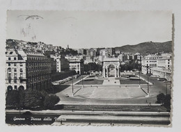 98211 Cartolina - Genova - Piazza Della Vittoria - VG Anni '50-'60 - Genova (Genoa)