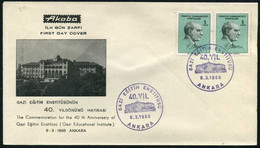 Turkey 1966 Gazi Educational Institute | Institution Building | Special Cover, Ankara, Mar. 06 - Covers & Documents