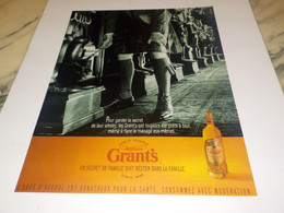 ANCIENNE PUBLICITE SON SECRET  FINEST WHISKY GRANT S 1998 - Alcools