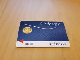 ANCIENNE CARTE GSM SIM CELLWAY ITINERIS T.B.E !!! - Sonstige & Ohne Zuordnung