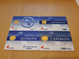 LOT 4 CARTES GSM SIM ITINERIS FRANCE TELECOM T.B.E !!! - Sonstige & Ohne Zuordnung