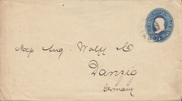 United States Postal Stationery Ganzsache Entier 1c. Franklin 'P' NEW YORK Cds. To DANZIG Germany SCARCE Destination !! - Ganzsachen