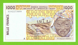 IVORY COAST W.A.S. 1000 FRANCS 1991  P-111Aa UNC - Westafrikanischer Staaten