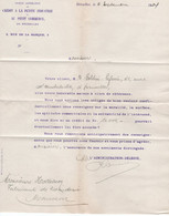 Crédit à La Petite Industrie Et Au Petit Commerce - Lettre De Référence Fabricant De Bonneterie- Bruxelles - 1924. - Bank En Verzekering