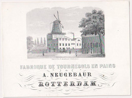 Fabrique De Tournesols En Pains - A. Neugebaur - Rotterdam - Porcelain Card - & Windmill, Industry - Porzellan