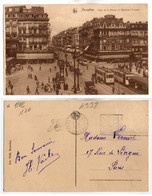 (Belgique) 170 Bruxelles Transport Urbain En Surface, Nels Thill, Place De La Bourse Et Boulevard Anspach, Tramway, D'un - Public Transport (surface)