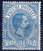 Regno D'Italia (1884) - Pacchi Postali, 20 Cent. **   Siglato - Paketmarken