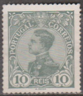 PORTUGAL - 1910,  D. Manuel Ll  10 R.  Papel Esmalte D. 14 X 15  (*) MNG  MUNDIFIL   Nº 158 - Unused Stamps