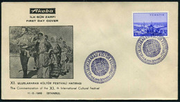 Turkey 1966 International Cultural Festival | Folk Dances | Special Cover, Istanbul, Aug. 11 - Covers & Documents