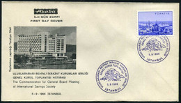 Turkey 1966 International Savings Society, General Board Meeting | Finance | Special Cover, Istanbul, Sept.05 - Briefe U. Dokumente