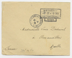 SAINT PIERRE ET MIQUELON LETTRE C. PERLE 30.6.1926 + GRIFFE GOUVERNEMENT P.P. 0.30 ST PIERRE - Covers & Documents