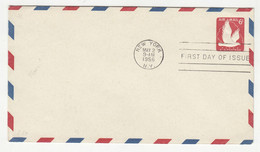 US 1956 6c Air Mail Postal Stationery Letter Cover Not Posted - FD Postmarked B220110 - 1941-60