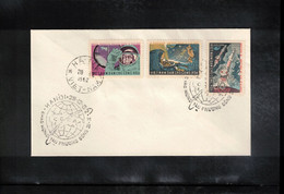 Vietnam 1962 Space / Raumfahrt Russian Exploration Of Space Perforated Set FDC - Azië