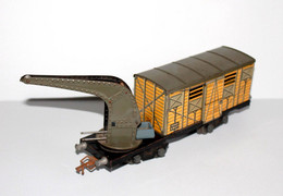 JEP - RARE WAGON SNCF HOMMES 40 CHEVAUX 8 AVEC POULIE / PALAN DE LEVAGE - ECH:O UNIS FRANCE MODELISME FERROVIAIRE   (15) - Goederenwagons