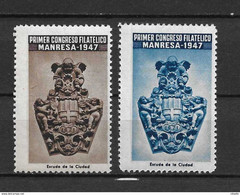 LOTE 1381  ///  PRIMER CONGRESO FILATELICO  MANRESA 1947 **MNH  LUXE        ¡¡¡¡¡¡ LIQUIDATION !!!!!!! - Emissions Nationalistes