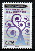 Andorre - 2013 - Yvert N° 736 **  - 20e Anniversaire De La Constitution - Neufs