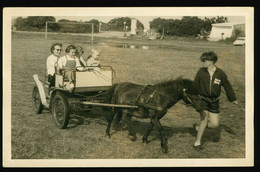 Orig. Foto AK 60er Jahre, Ponyhof Schleithoff Havixbeck über Münster, Cute Boys & Girls In A Horse-drawn Carriage - Coesfeld