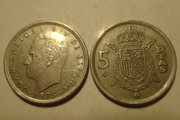 Spagna Espana Spanien Espagne Spain 25 Pesetas Juan Carlos 1975 *79 Cuproniquel - 25 Pesetas