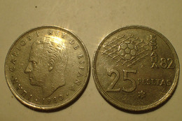 Spagna Espana Spanien Espagne Spain 25 Pesetas, Cupro-Nickel , 1980 ( 81 ) , N° KM # 818 , N° Y135 - 25 Pesetas