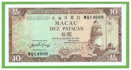 MACAU 10 PATACAS 1984  P-59d(2)  UNC - Macau