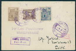 POLAND, 1-y Lot Pocztowy WARSZAWA LODZ 1 X 1926 - Airplanes