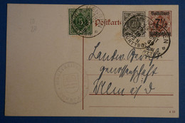 A0 1 ALLEMAGNE   BELLE  CARTE  1919 MENGEN   POUR ULM    +   +AFFRANCH. PLAISANT - Ganzsachen