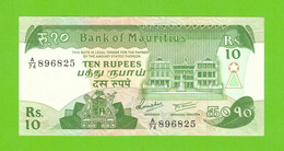 MAURITIUS 10 RUPEES 1985  P-35b  UNC  GREEN UV - Maurice