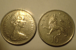 1976 - Grande Bretagne - Great Britain - 10 NEW PENCE, ELIZABETH II - 10 Pence & 10 New Pence