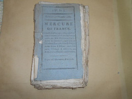 Mercure De France  N° 52   Samedi   26 Decembre  1789   Journal De La Librairie - Kranten Voor 1800