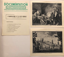 Documentation Pédagogique - Ecole - L'agriculture Et La Vie Rurale Aux XVIIeme Et XVIIIeme Siécles - Juin 1954 - Learning Cards