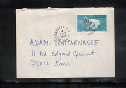 French Polynesia 1983 Birds Interesting Letter - Covers & Documents