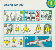 Safety Card Transavia Boeing 737-800 (old Logo) - Consignes De Sécurité