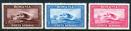 ROMANIA 1928 Airmail Set With Horizontal Watermark  MNH / **.  Michel 336-38Y - Unused Stamps