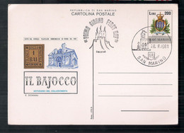 Carte Postale Papeterie Saint-Marin 1981 - Lettres & Documents