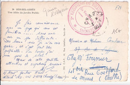 1956 - ALGERIE - CARTE FM (SIDI-BEL-ABBES) Du 2°RTA à CHANZY (ORAN) => PARIS => LE MANS - Algerienkrieg