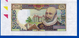 MONTAIGNE VIGNETTE PROJET EXPÉRIMENTATION DU BILLET RECTO ET VERSO PAPIER AVEC FILIGRANE (L+ TRAIT) COLLECTION PRIVÉE - Fiktive & Specimen