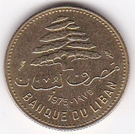 Liban 5 Piastres 1975 En Laiton De Nickel, KM# 25 , UNC , NEUVE - Liban