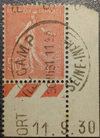 N°199 TYPE SEMEUSE COIN DATE DU 11-9-1930 Cachet De Fécamp - ....-1929