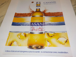 PUBLICITE LE PASTIS EXACTEMENT CASANIS  2004 - Alcools