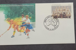 P) 1985 AUSTRALIA, HOCKEY, ANNIVERSARY, WOMEN TEAM, MELBOURNE CANCELLATION, POSTAL STATIONERY, MNH - Other & Unclassified