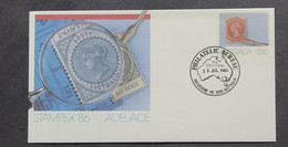 P) 1986 AUSTRALIA, STAMPEX ADELAIDE, 33C, POSTAL STATIONERY, MELBOURNE CANCELLATION, MNH - Andere & Zonder Classificatie