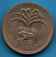 UK 1 POUND 1985 KM# 941 Welsh Leek - 1 Pound