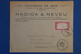 A0 6 ALGERIE  BELLE LETTRE PRIVEE 1938 ++++ ORAN  POUR VILLEURBANNES  FRANCE   +  +AFFRANCH. INTERESSANT - Briefe U. Dokumente