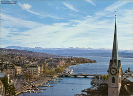 1106695  Zürich, Blick Vom St. Peterturm Aus Fraumünster, Bellevue, Quaibrücke - Bellevue
