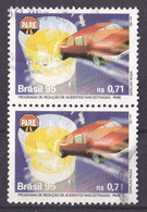 Brasilien Marke Von 1995 O/used (senkrechtes Paar) (A1-49) - Oblitérés