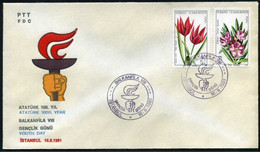 Turkey 1981 Youth Day, Philatelic Exhibition BALKANFILA VIII | Torch | Special Cover, Istanbul, Aug. 16 - Covers & Documents