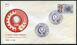 Turkey 1981 2nd Economic Congress Of Turkey | Economy | Special Cover, Izmir, Nov. 2 - Briefe U. Dokumente