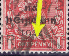 Ireland 1922 Dollard Rialtas Black Overprint On 1d, Variety "Bullet Hole Over E Of PENNY" Used Dromahair Cds - Used Stamps