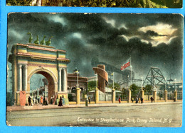 Val070, Entrance To Steeplechase Park, Coney Island NY, Circulée 1910 - Stadiums & Sporting Infrastructures